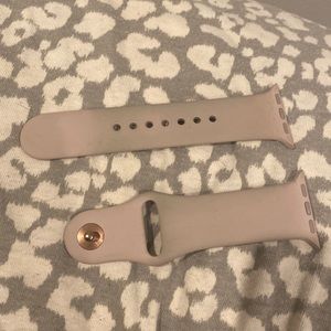 Pinkish tan Silicone Apple Watch strap (original from watch) 38m